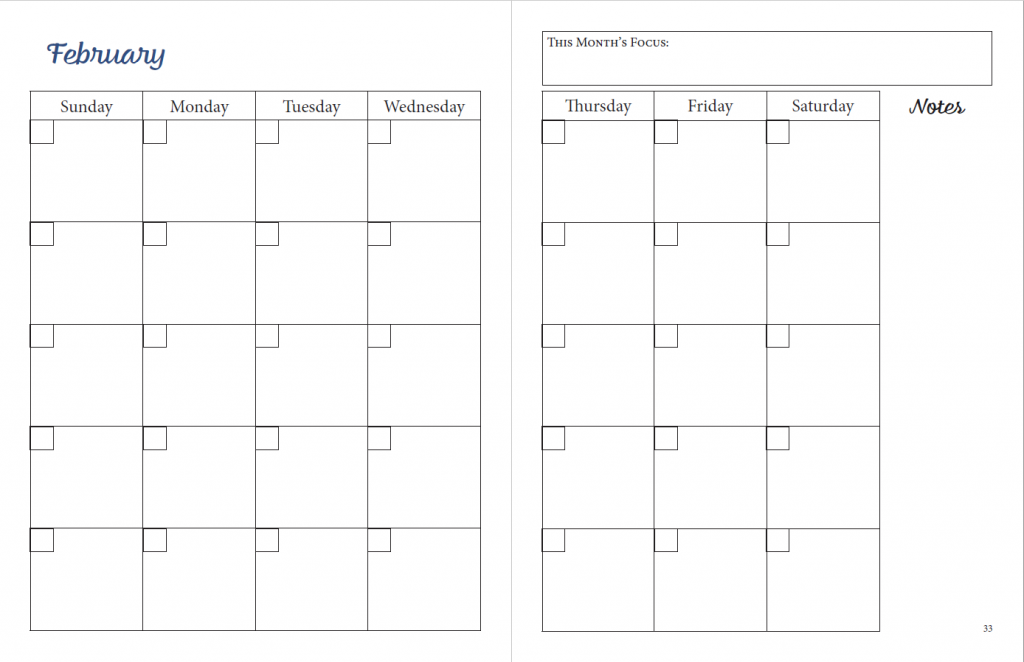 Printable Undated Planner | New Life Counseling