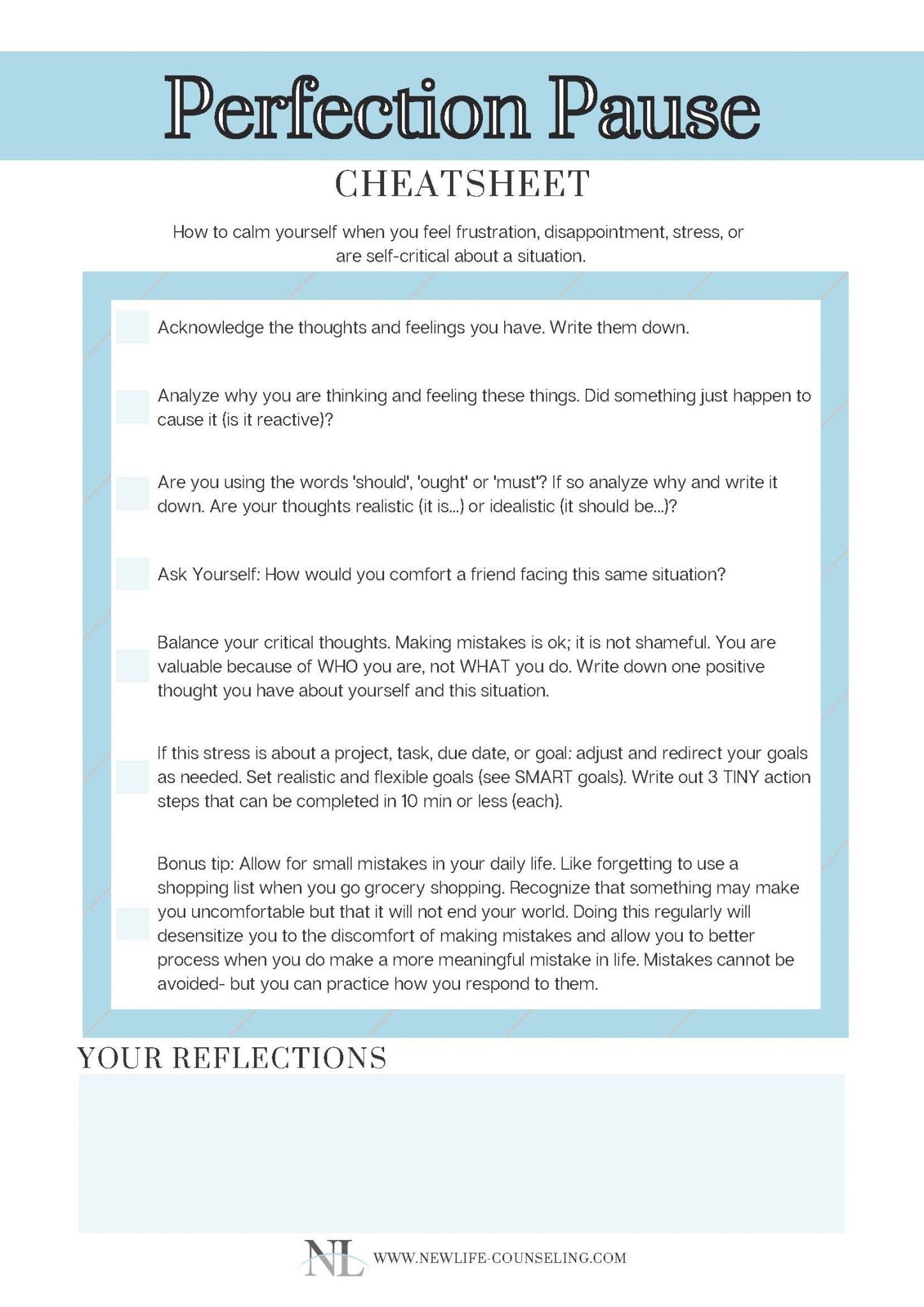How to Break the Perfectionism Cycle | New Life Counseling