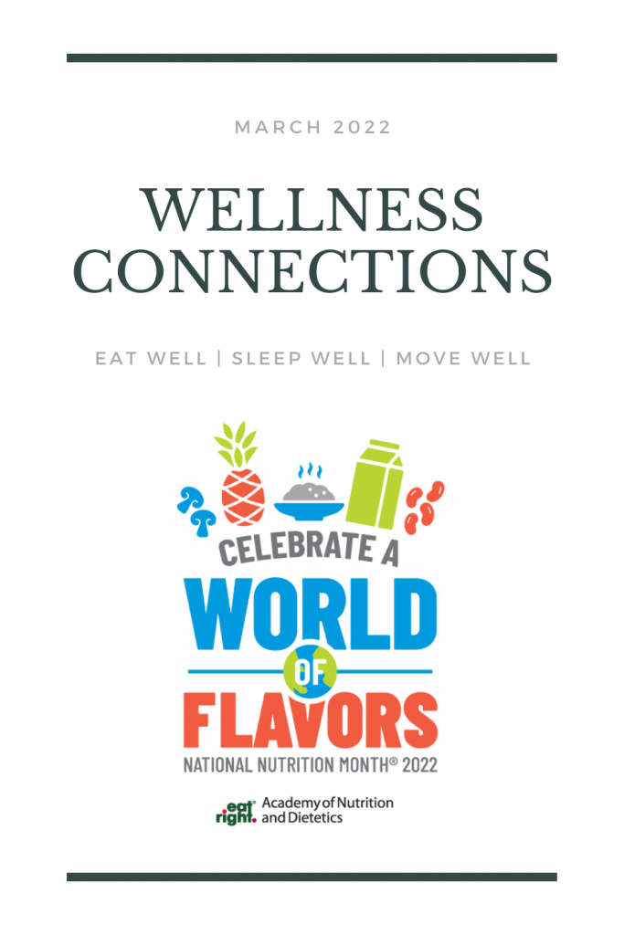 Wellness Connections March Newsletter, Nutrition Month 2022