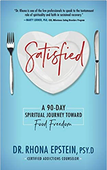 Satisfied: A 90-Day Spiritual Journey Toward Food Freedom book cover on a health journey